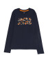 Jack & Jones Junior Tricou 'MILES' bleumarin / gri / gri metalic / portocaliu - Pled.ro