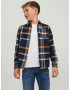 Jack & Jones Junior Cămașă 'Owen' albastru / gri / portocaliu / alb - Pled.ro