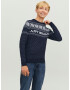 Jack & Jones Junior Pulover albastru noapte / alb - Pled.ro