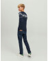 Jack & Jones Junior Pulover albastru noapte / alb - Pled.ro