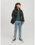 Jack & Jones Junior Pulover 'WINN' verde închis / alb - Pled.ro