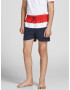 Jack & Jones Junior Șorturi de baie 'Crete' bleumarin / roși aprins / alb - Pled.ro