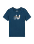 Jack & Jones Junior Tricou albastru marin / portocaliu deschis / alb - Pled.ro