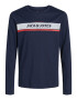 Jack & Jones Junior Tricou 'Alex' bleumarin / gri deschis / roșu - Pled.ro