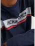 Jack & Jones Junior Tricou 'Alex' bleumarin / gri deschis / roșu - Pled.ro