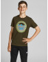 Jack & Jones Junior Tricou 'Bilo' albastru deschis / oliv / verde deschis / alb - Pled.ro