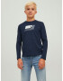 Jack & Jones Junior Tricou bleumarin / gri / alb - Pled.ro