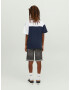 Jack & Jones Junior Tricou bleumarin / portocaliu / alb - Pled.ro