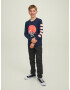 Jack & Jones Junior Tricou bleumarin / roșu deschis / negru / alb - Pled.ro