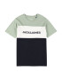 Jack & Jones Junior Tricou bleumarin / verde pastel / alb - Pled.ro