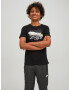 Jack & Jones Junior Tricou 'Booster' gri / portocaliu / negru / alb - Pled.ro