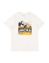 Jack & Jones Junior Tricou 'BOOSTER' gri / portocaliu / negru / alb - Pled.ro