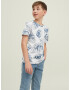 Jack & Jones Junior Tricou 'Breezy' albastru marin / alb - Pled.ro