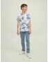 Jack & Jones Junior Tricou 'Breezy' albastru marin / alb - Pled.ro