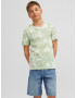 Jack & Jones Junior Tricou 'Breezy' verde pastel / alb - Pled.ro