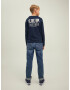 Jack & Jones Junior Tricou 'Brink' bleumarin / alb - Pled.ro