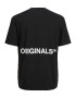 Jack & Jones Junior Tricou 'Clean' negru / alb - Pled.ro