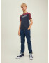 Jack & Jones Junior Tricou 'Dan' albastru / galben / roșu bordeaux / alb - Pled.ro