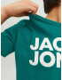 Jack & Jones Junior Tricou 'Ecorp' verde / alb - Pled.ro