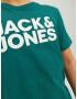 Jack & Jones Junior Tricou 'Ecorp' verde / alb - Pled.ro