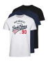 Jack & Jones Junior Tricou 'Ethan' bleumarin / roșu / negru / alb - Pled.ro