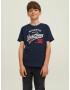 Jack & Jones Junior Tricou 'Ethan' bleumarin / roșu / negru / alb - Pled.ro