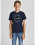 Jack & Jones Junior Tricou 'Jerry' albastru închis / verde kiwi / alb - Pled.ro