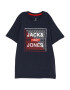 Jack & Jones Junior Tricou 'KAIN' bleumarin / roși aprins / alb / alb murdar - Pled.ro