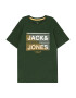 Jack & Jones Junior Tricou 'KAIN' galben muștar / verde închis / alb - Pled.ro