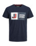 Jack & Jones Junior Tricou 'Logan' bleumarin / roșu / alb - Pled.ro