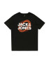 Jack & Jones Junior Tricou 'LUCA' portocaliu / negru / alb - Pled.ro