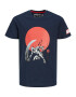 Jack & Jones Junior Tricou 'Marvel' albastru închis / gri / portocaliu / alb - Pled.ro