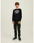 Jack & Jones Junior Tricou negru / alb - Pled.ro