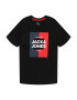 Jack & Jones Junior Tricou 'OSCAR' bleumarin / roșu / negru / alb - Pled.ro