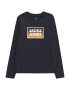 Jack & Jones Junior Tricou 'STEEL' bleumarin / portocaliu / alb - Pled.ro