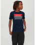 Jack & Jones Junior Tricou 'Travis' albastru noapte / roșu / alb - Pled.ro