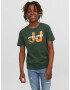 Jack & Jones Junior Tricou verde închis / portocaliu / alb - Pled.ro