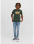 Jack & Jones Junior Tricou verde închis / portocaliu / alb - Pled.ro