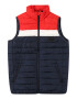 Jack & Jones Junior Vestă 'WING' bleumarin / roși aprins / alb - Pled.ro