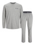 JACK & JONES Pijama lungă 'AXEL' bleumarin / gri deschis - Pled.ro