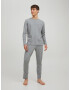 JACK & JONES Pijama lungă 'Axel' bleumarin / gri deschis / gri amestecat - Pled.ro