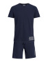 JACK & JONES Pijama scurtă albastru închis / alb - Pled.ro