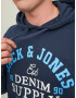 Jack & Jones Plus Bluză de molton albastru / albastru marin / alb - Pled.ro