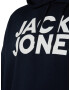 Jack & Jones Plus Bluză de molton 'JJECORP' albastru închis / alb - Pled.ro