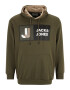 Jack & Jones Plus Bluză de molton 'LOGAN' gri taupe / kaki / alb - Pled.ro