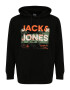 Jack & Jones Plus Bluză de molton 'TREK' verde pastel / portocaliu / negru / alb - Pled.ro