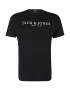 Jack & Jones Plus Tricou 'BOOSTER' negru / alb - Pled.ro