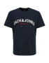 Jack & Jones Plus Tricou 'FRIDAY' bleumarin / roșu / alb - Pled.ro