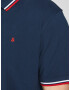 Jack & Jones Plus Tricou 'Paulos' bleumarin / roșu / alb - Pled.ro