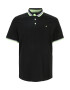 Jack & Jones Plus Tricou 'PAULOS' verde neon / negru / alb - Pled.ro